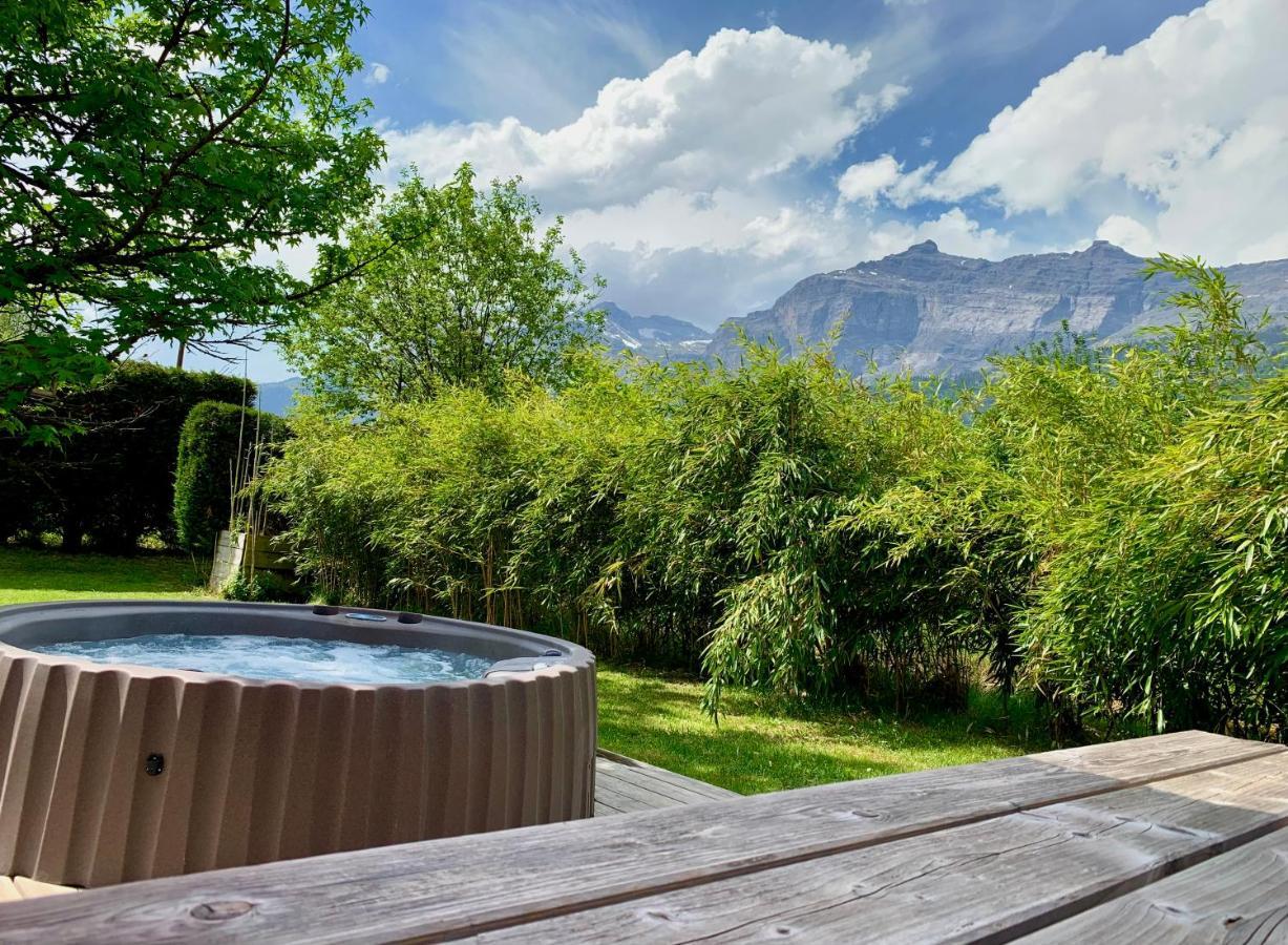 Appartement Avec Jacuzzi Dans Chalet Prive, Grande Terrasse, Parking Gratuit Les Houches Ngoại thất bức ảnh